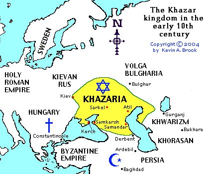 Карта с Хазарией