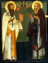 Икона Святителя Василия Великого и Благоверного Великого Князя Василия Третьего