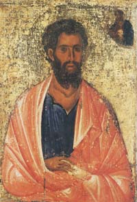 Икона Апостола Иакова Зеведеева. Византия. XIII в. Монастырь Иоанна Богослова. Патмос