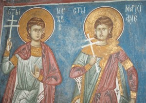 Фреска Мучеников Маркиана и Мартирия, нотариев Константинопольских